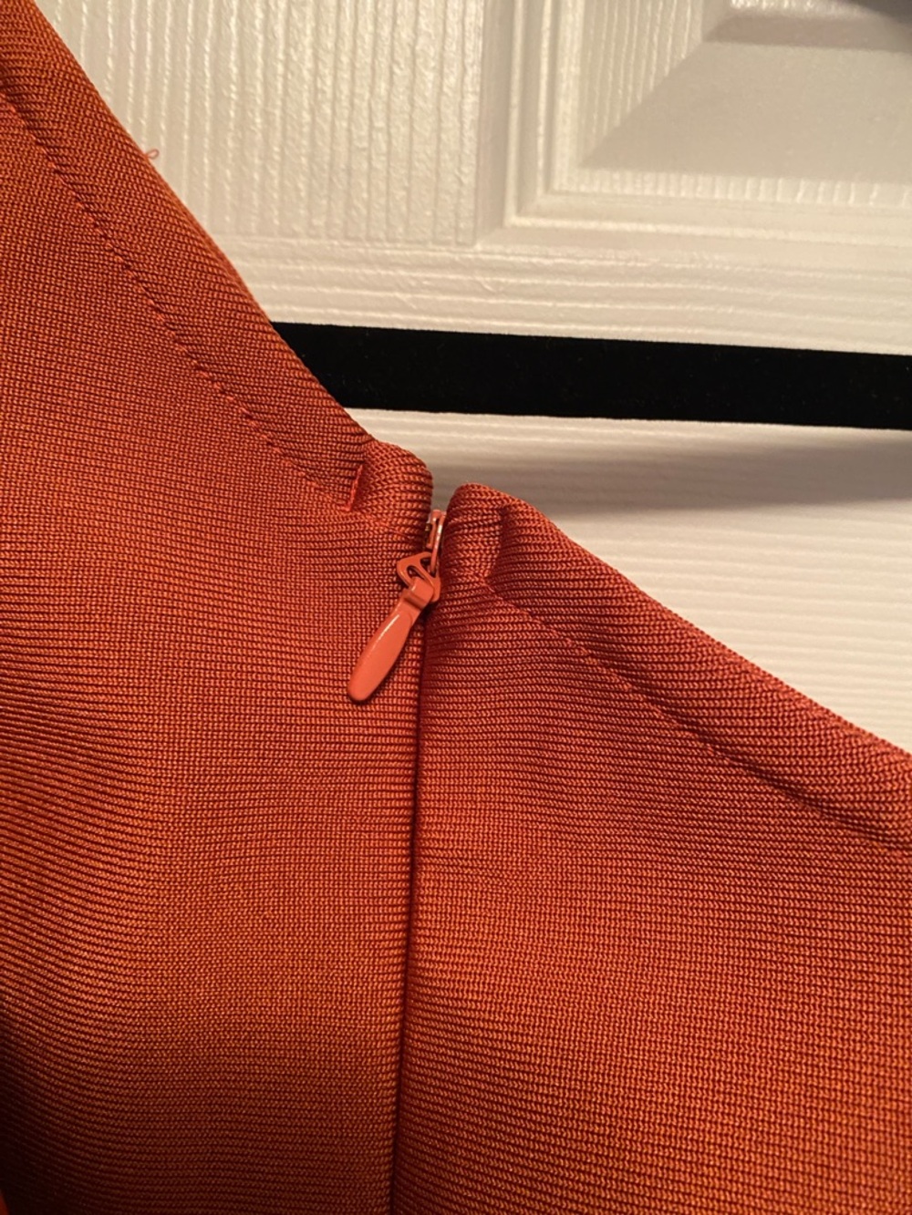 Baosuu One-Shoulder Ruffle Midi Dress in Rust…size M - Picture 4 of 7